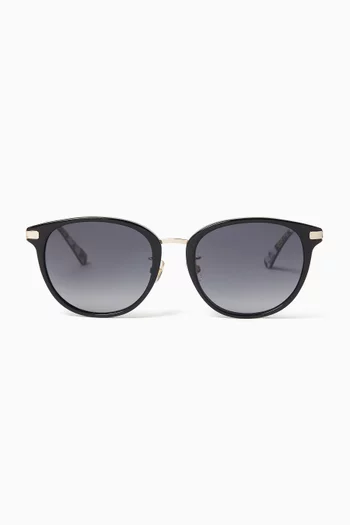 Fawn Round Sunglasses in Acetate