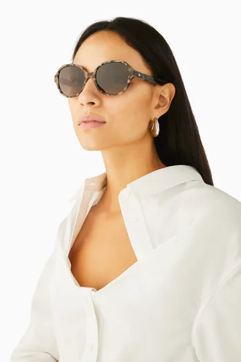 Emalie Oval Sunglasses in Acetate