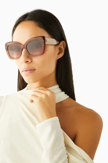 Kalie Square Cat-eye Sunglasses in Acetate