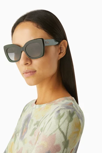 Kalie Square Cat-eye Sunglasses in Acetate