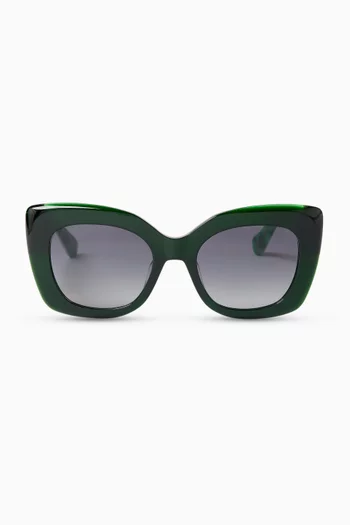 Kalie Square Cat-eye Sunglasses in Acetate