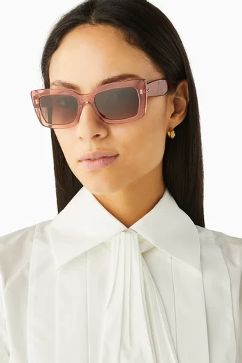 Cailin Rectangle Sunglasses in Acetate