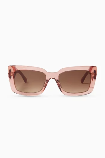 Cailin Rectangle Sunglasses in Acetate