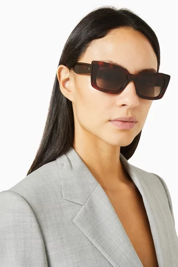 Cailin Rectangle Sunglasses in Acetate