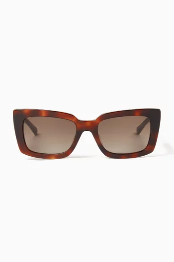 Cailin Rectangle Sunglasses in Acetate