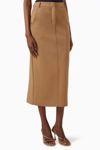 Como Midi Skirt in Cotton-blend Jersey
