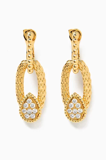 Serpent Bohème Diamond Earrings in 18kt Yellow Gold