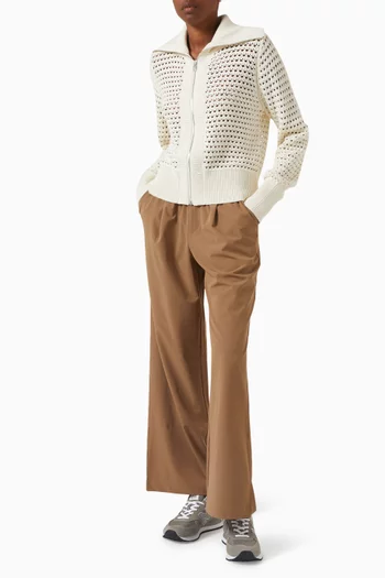 سترة إيلويز بسحّاب نسيج قطن