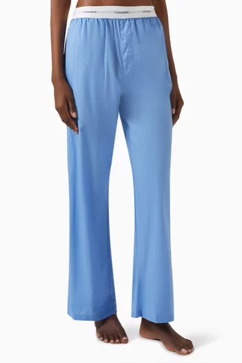 Logo Waistband Pants in Cotton-poplin