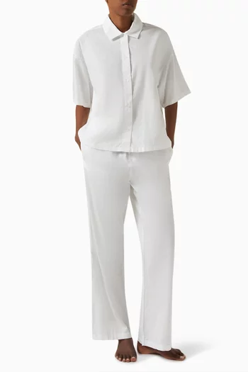Logo Waistband Pants in Cotton-poplin