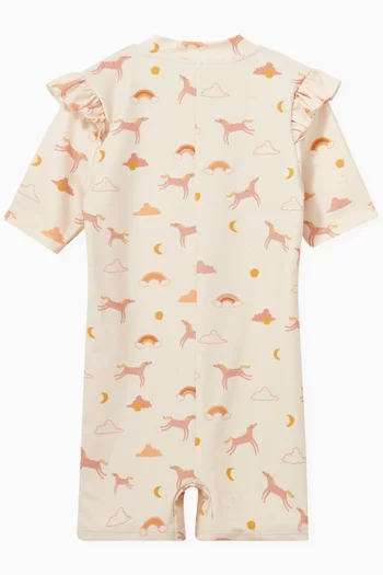 Amel Frilled Swim Romper