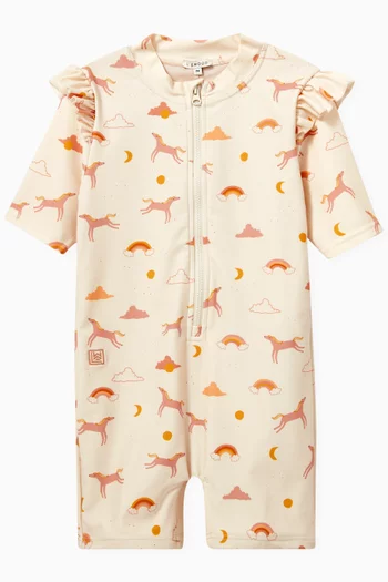 Amel Frilled Swim Romper