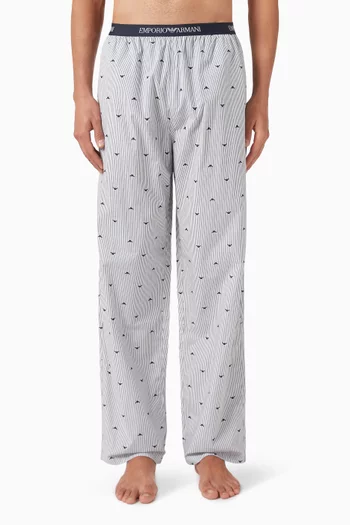 All-over Patterned Pyjama Pants in Cotton