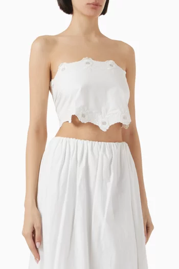 Antoinette Tie Top in Cotton