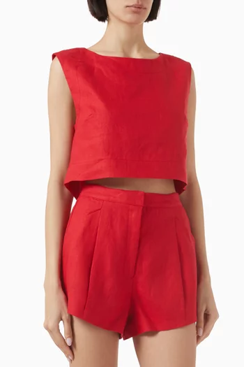 Martina Top in Linen