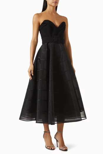Marcella Belted Midi Dress
