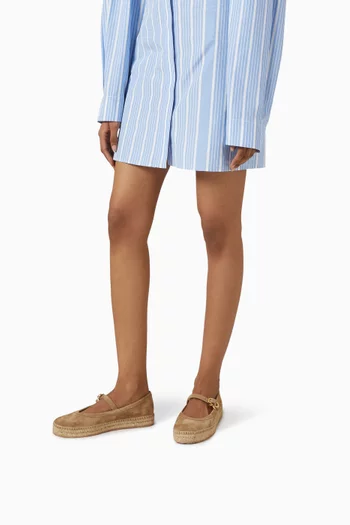 Elda Mary-Jane Espadrilles in Suede