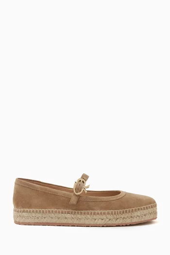 Elda Mary-Jane Espadrilles in Suede