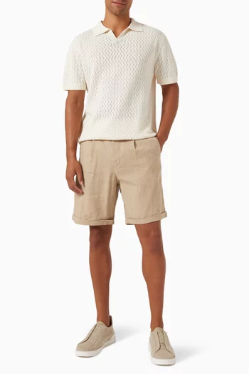 شورت رون سن كتان وقطن