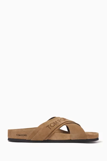 Wicklow Perforated Sandals in Suede