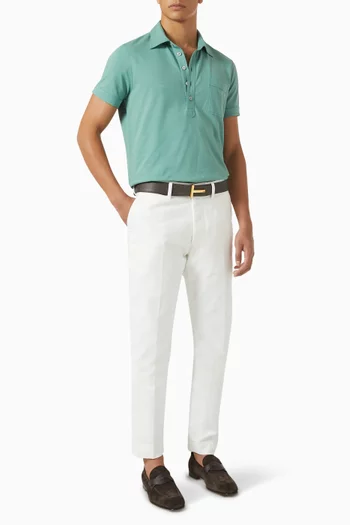 Polo Shirt in Silk-blend Piqué