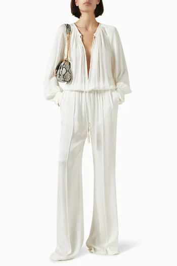Jumpsuit in Silk Satin