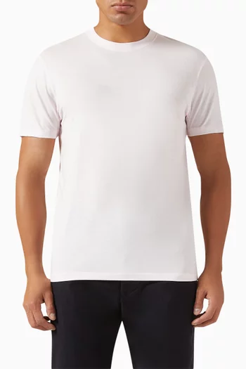 Crewneck T-shirt in Lyocell-blend