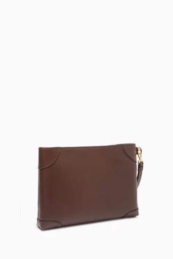 Zip Pouch in Leather