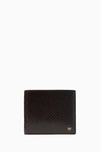 Bifold Wallet in Lizard-embossed Leather