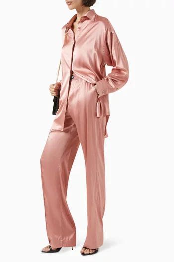 PJ Pants in Stretch Silk-satin