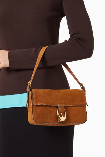 Harlow Shoulder Bag in Suede