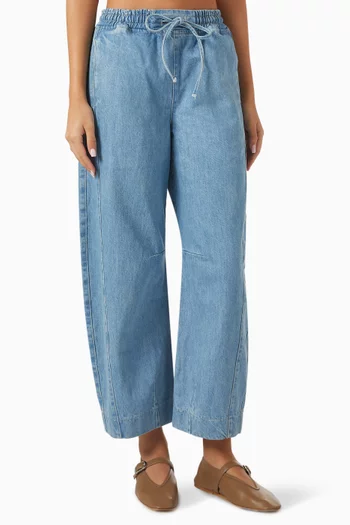 Felix Drawstring Jeans in Denim