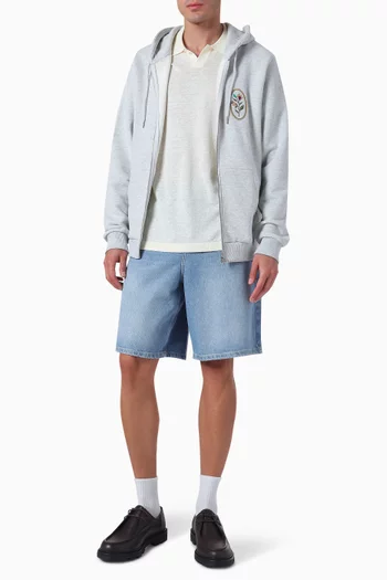Geoffroy Zipper Hoodie in Cotton