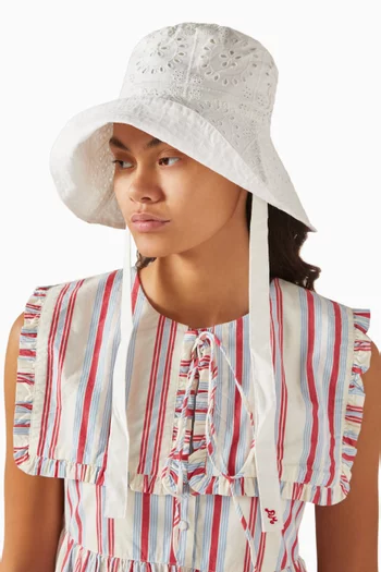 Lillian Broderie Sun Hat in Broderie