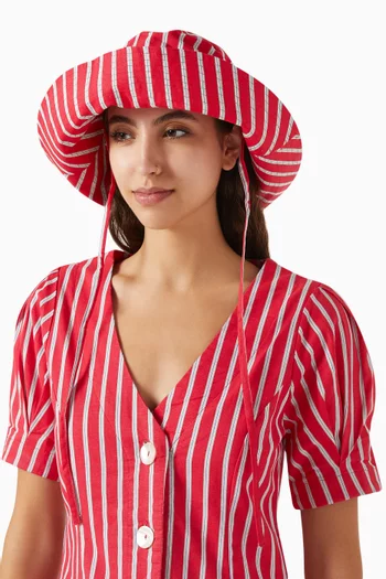 Striped Sun Hat in Organic Cotton