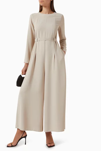 Wide-leg Belted Jumpsuit