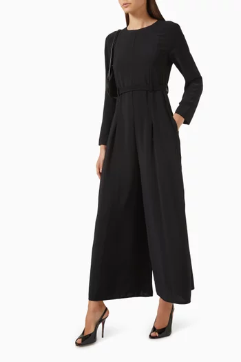 Wide-leg Belted Jumpsuit