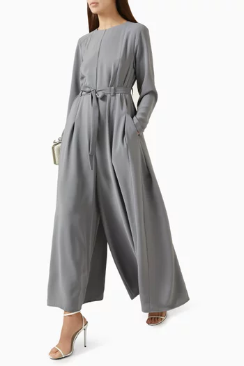 Wide-leg Belted Jumpsuit