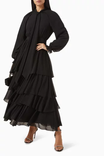 Belted Tiered Dress