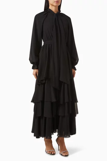 Belted Tiered Dress