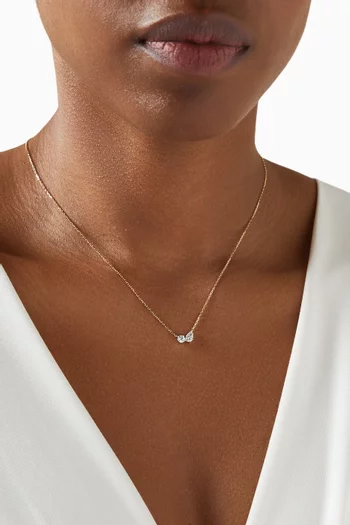 Duo Diamond Necklace in 18kt Gold