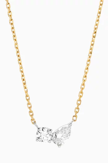 Duo Diamond Necklace in 18kt Gold