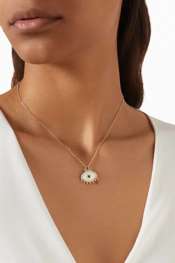 The Queen Eye Diamond Necklace in 18kt Yellow Gold