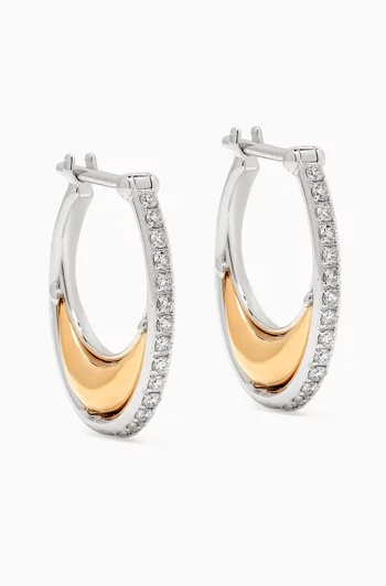 Bloop Moon Diamond Earrings in 18kt Gold