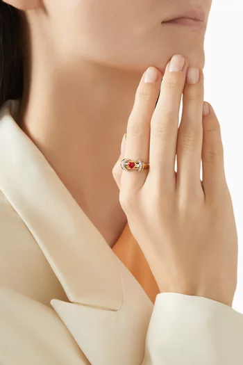 Warrior Venus Diamond Ring in 18kt Yellow Gold