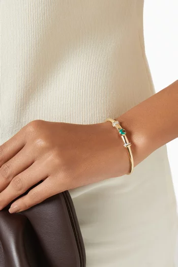 Warrior Sailor Moon Diamond Bangle in 18kt Yellow Gold
