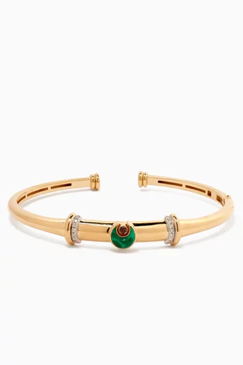 Warrior Sailor Moon Diamond Bangle in 18kt Yellow Gold