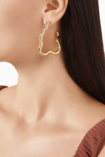 أقراط عبير دائرية مرصعة بالكريستال