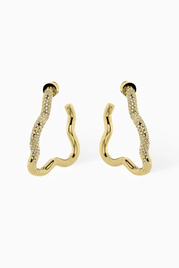 أقراط عبير دائرية مرصعة بالكريستال