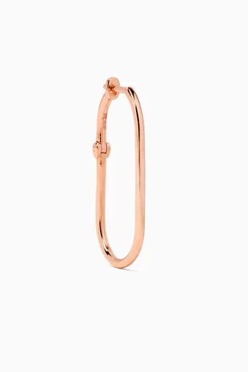 Equality Single Hoop Earring in 14kt Rose Gold